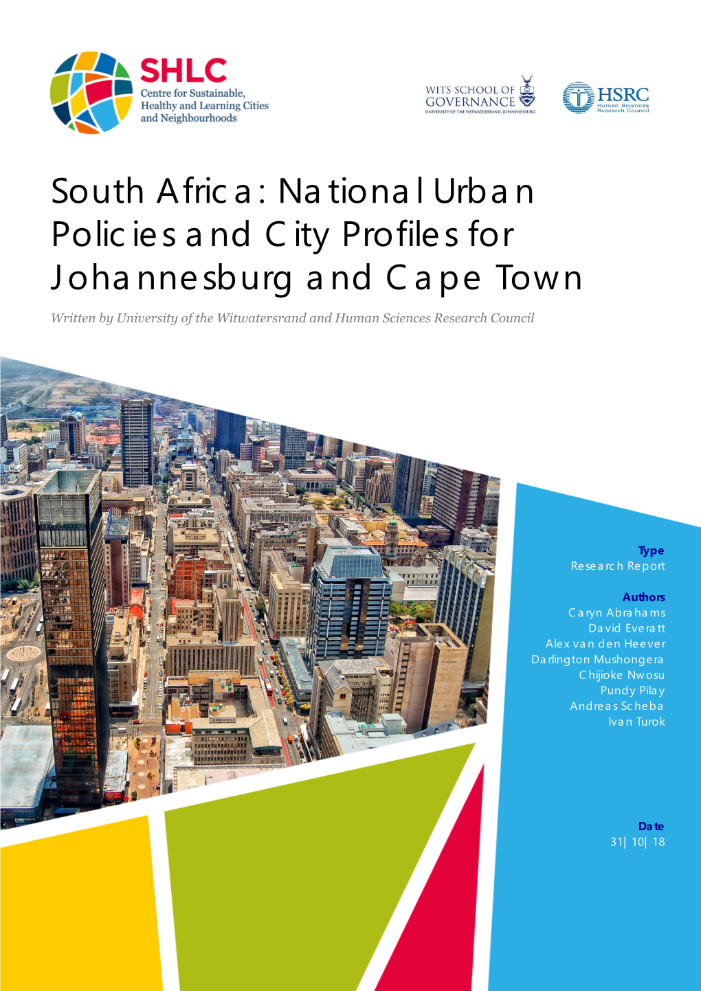 South Africa: National Urban Policies and City Profiles for Johannesburg and Cape Town