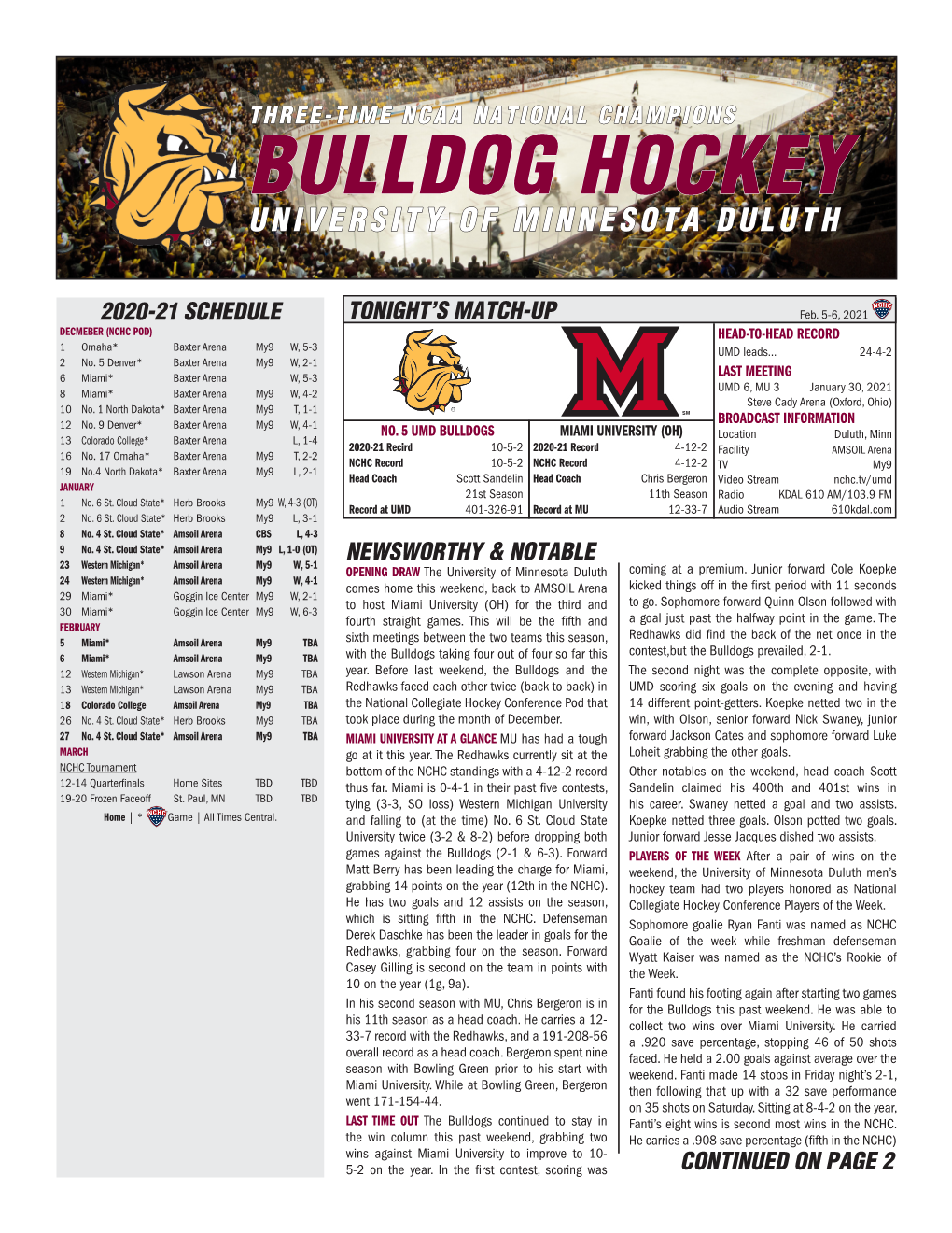 Bulldog Hockey University of Minnesota Duluth