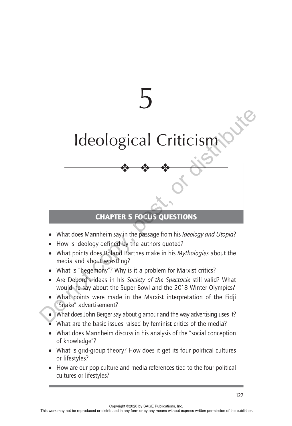 Ideological Criticism ❖ ❖ ❖