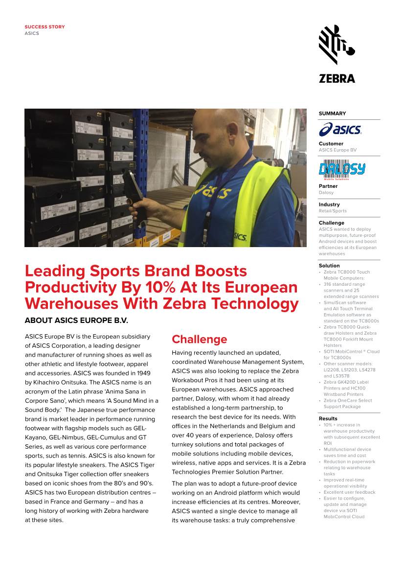 Leading Sports Brand Boosts Productivity by 10% at Its European