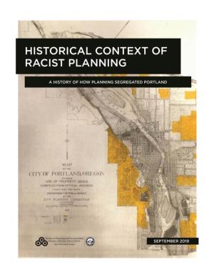 History of Racist Planning Practices in Portland