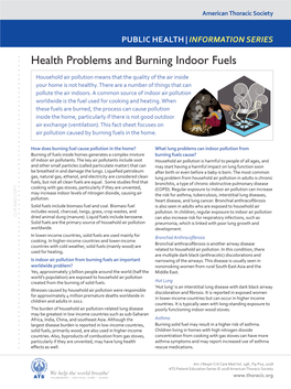 Health Problems and Burning Indoor Fuels
