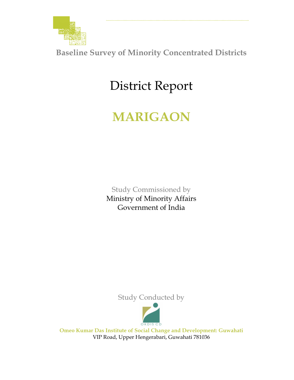 District Report MARIGAON