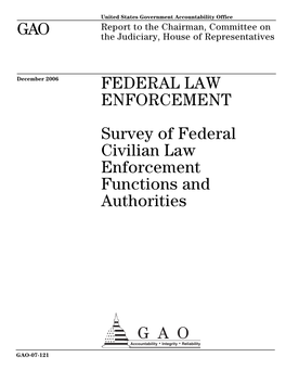Survey of Federal Civilian Law Enforcement Functions and Authorities