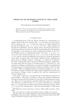 Products of Hurewicz Spaces in the Laver Model