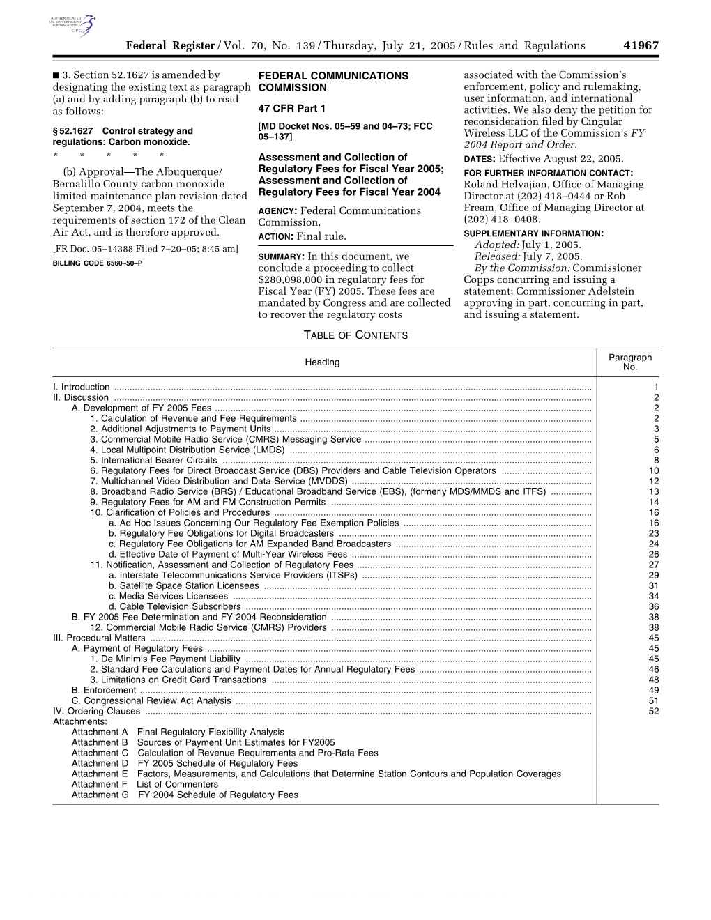 Federal Register/Vol. 70, No. 139/Thursday, July 21