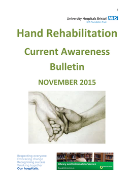 Hand Rehabilitation Current Awareness Bulletin NOVEMBER 2015