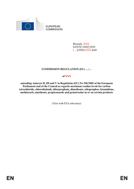 2020) XXX Draft COMMISSION REGULATION (EU
