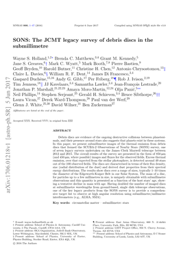 SONS: the JCMT Legacy Survey of Debris Discs in the Submillimetre