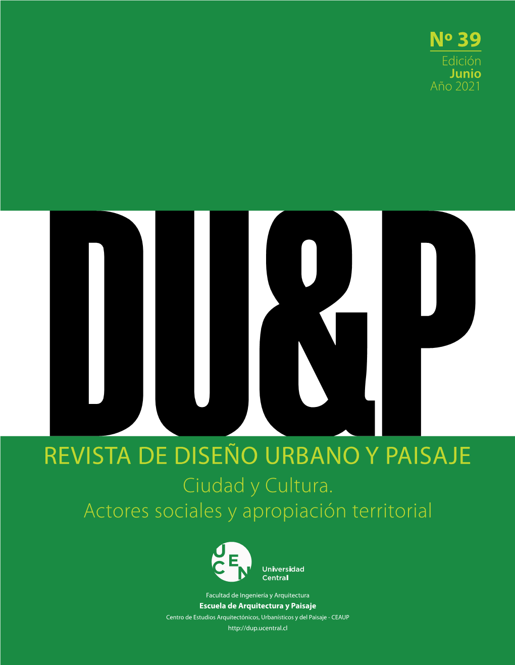 REVISTA DE DISEÑO URBANO Y PAISAJE Ciudad Y Cultura