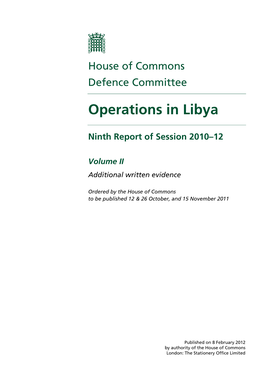 Operations in Libya