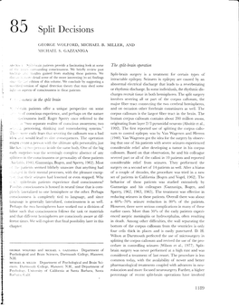 Page 1 85 Split Decisions GEORGE WOLFORD, MICHAEL B. MILLER