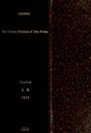 The Literary Relations of John Evelyn