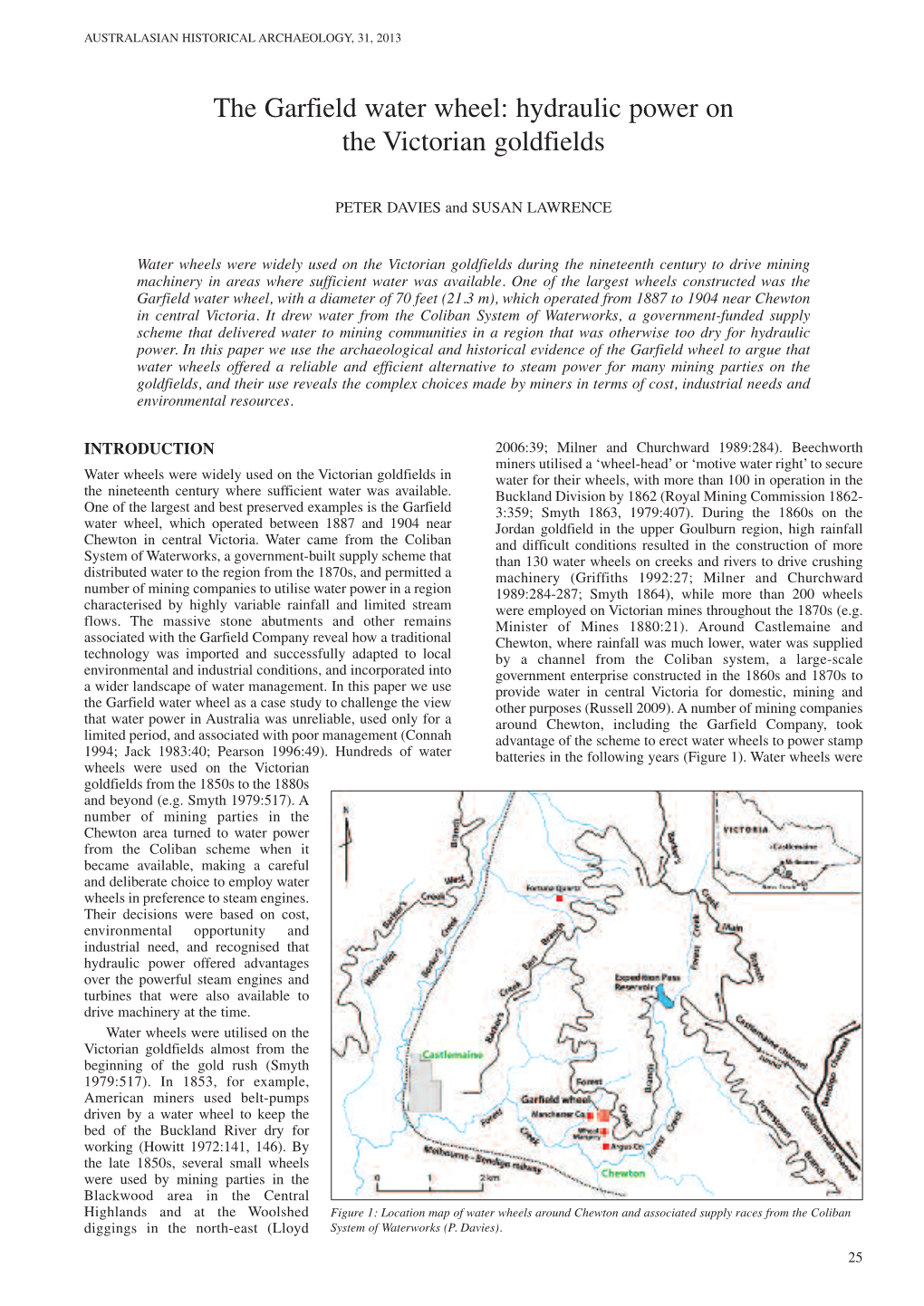 The Garfield Water Wheel: Hydraulic Power on the Victorian Goldfields