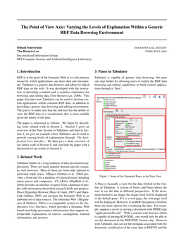 The Point of View Axis: Varying the Levels of Explanation Within a Generic RDF Data Browsing Environment