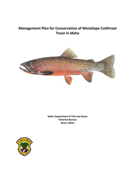 Draft Management Plan for Conservation of Westslope