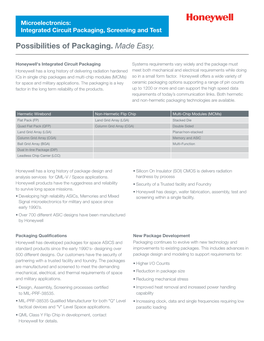 Microelectronics: Integrated Circuit Packaging, Screening and Test