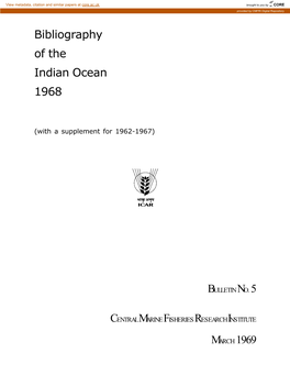 Bibliography of the Indian Ocean 1968