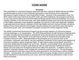 NASA FAP SFW Core Noise