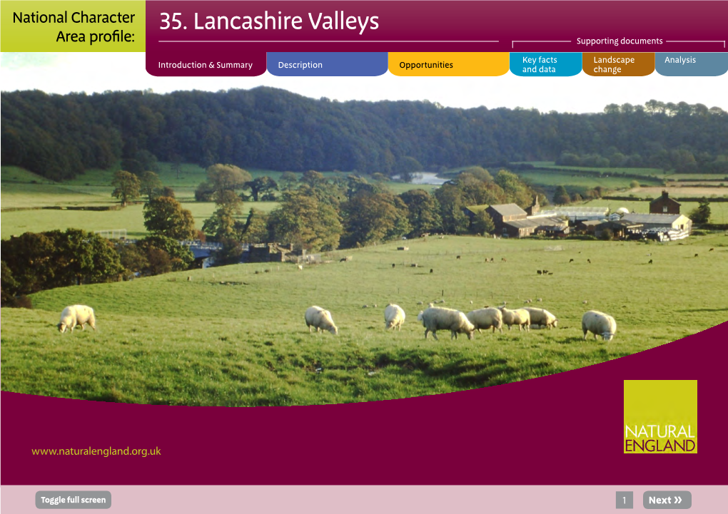 35. Lancashire Valleys Area Profile: Supporting Documents