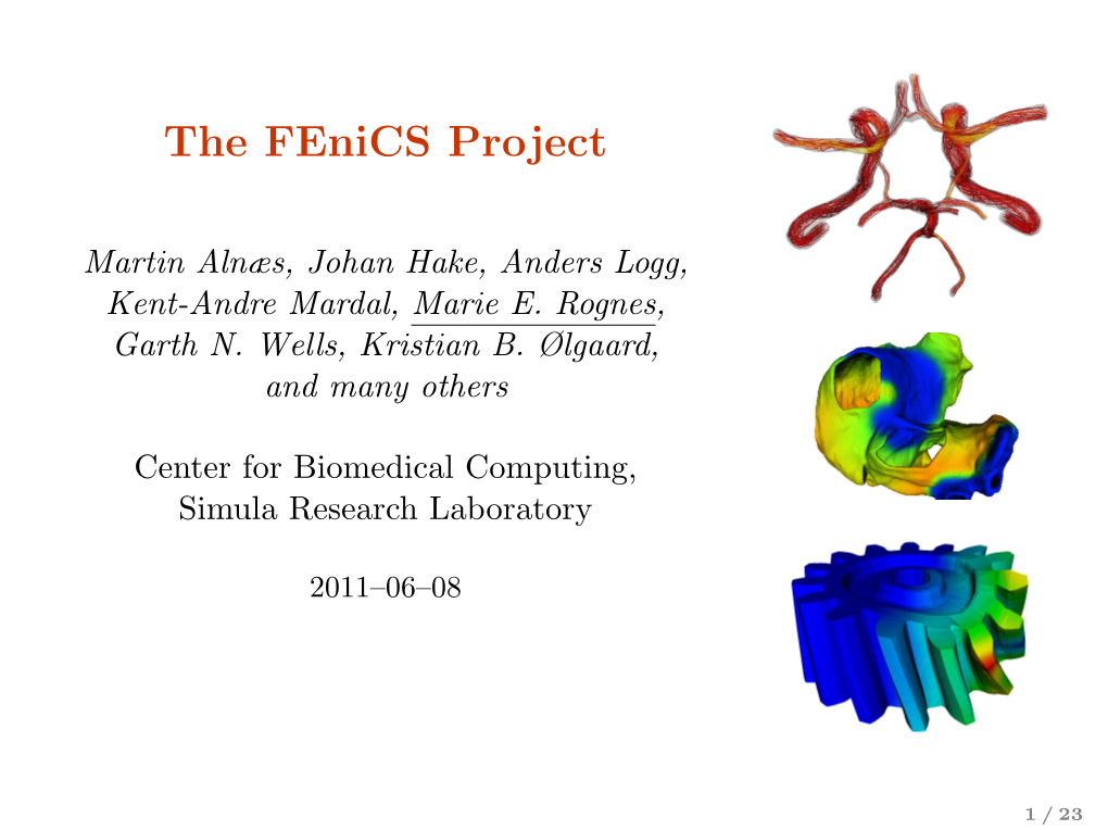 The Fenics Project