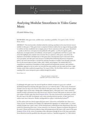 Analyzing Modular Smoothness in Video Game Music