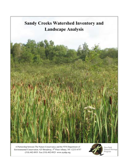 Sandy Creeks Watershed Inventory and Landscape Analysis