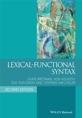 Lexical Functional Syntax