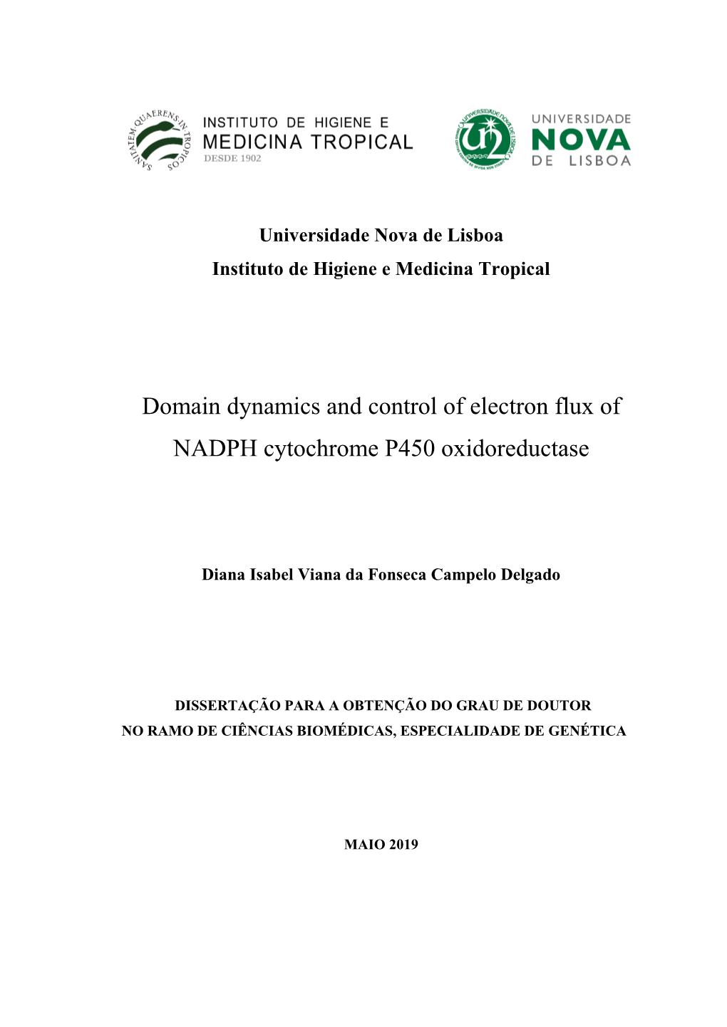 Domain Dynamics and Control of Electron Flux of NADPH Cytochrome P450 Oxidoreductase