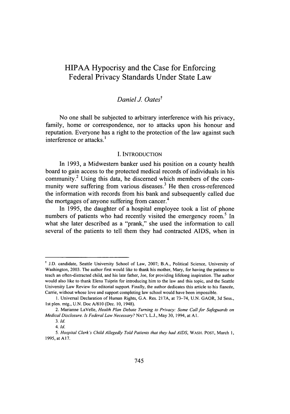 HIPAA Hypocrisy and the Case for Enforcing Federal Privacy Standards Under State Law