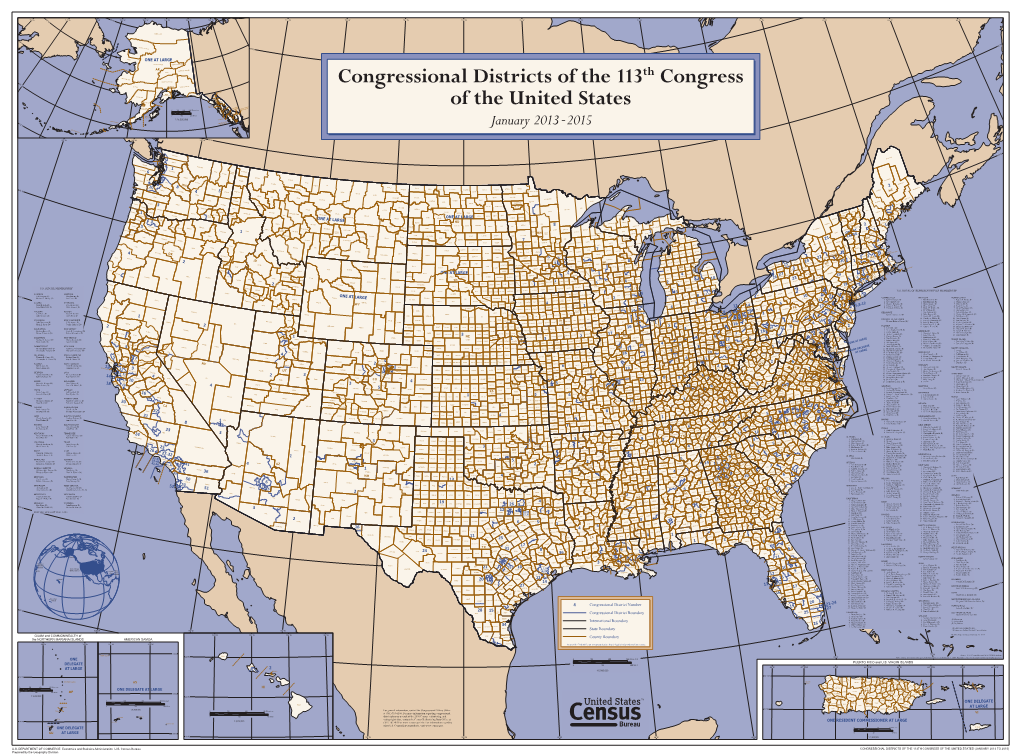 CONGRESSIONAL DISTRICTS of the 113TH CONGRESS of the UNITED STATES (JANUARY 2013 to 2015) Prepared by the Geography Division