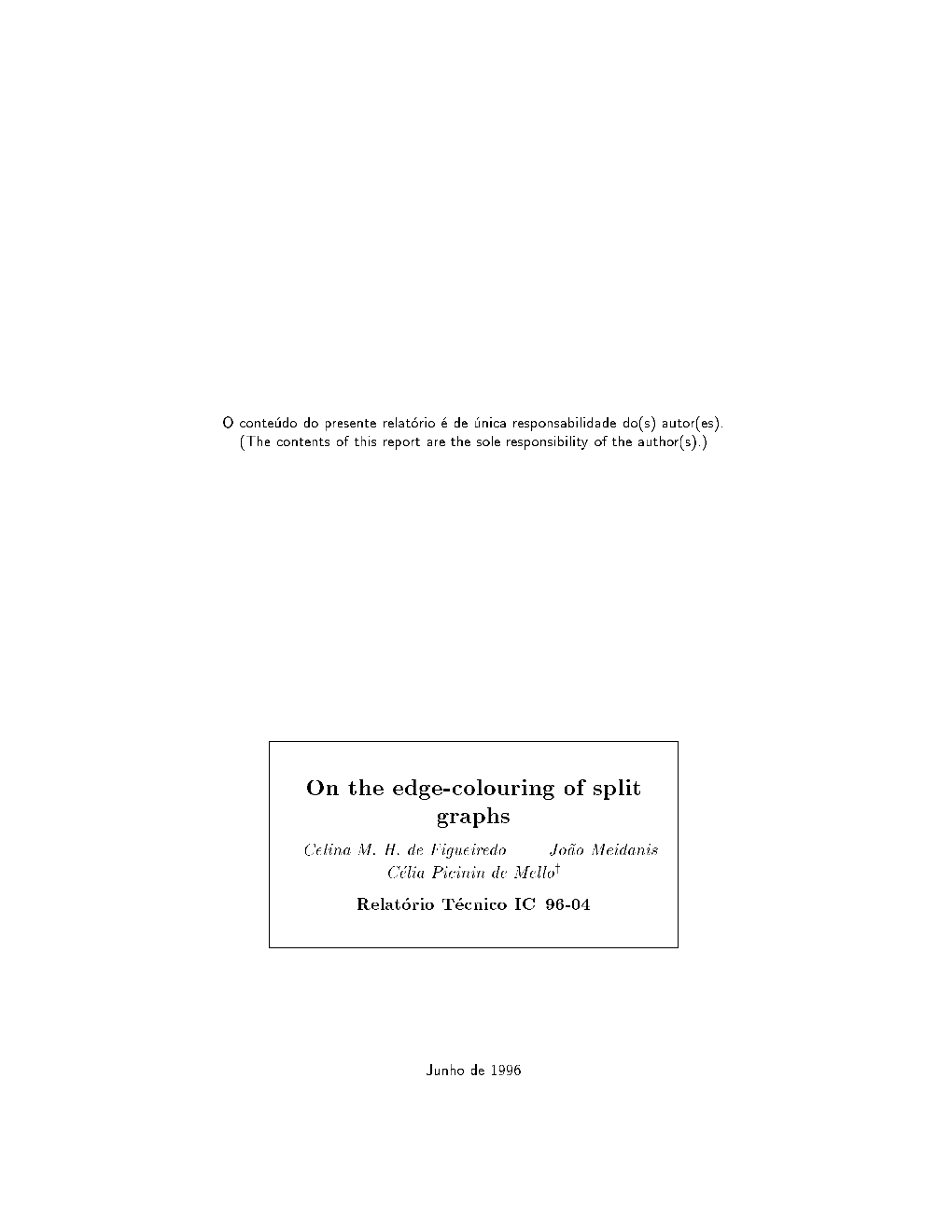 On the Edge-Colouring of Split Graphs