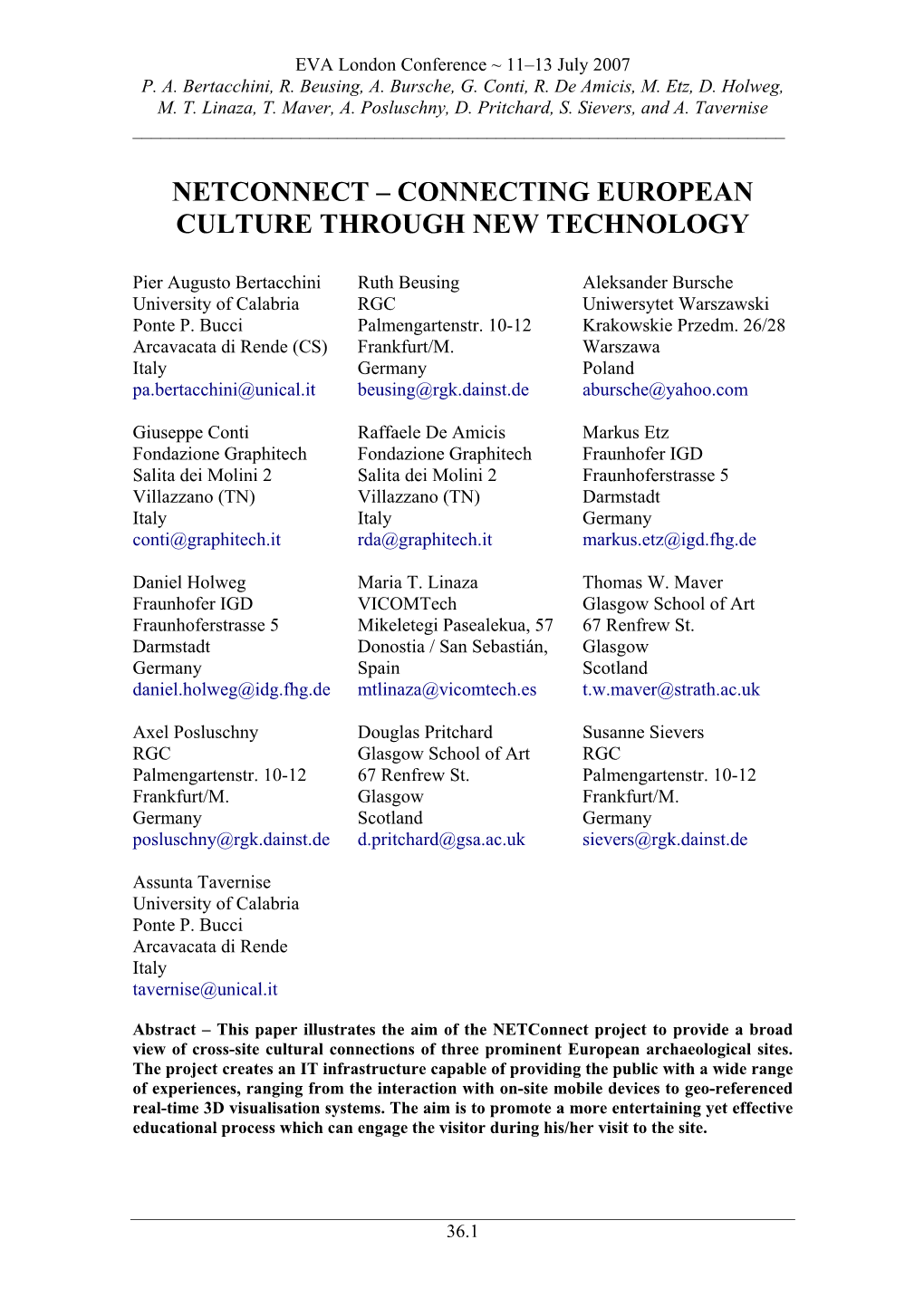 Netconnect Paper