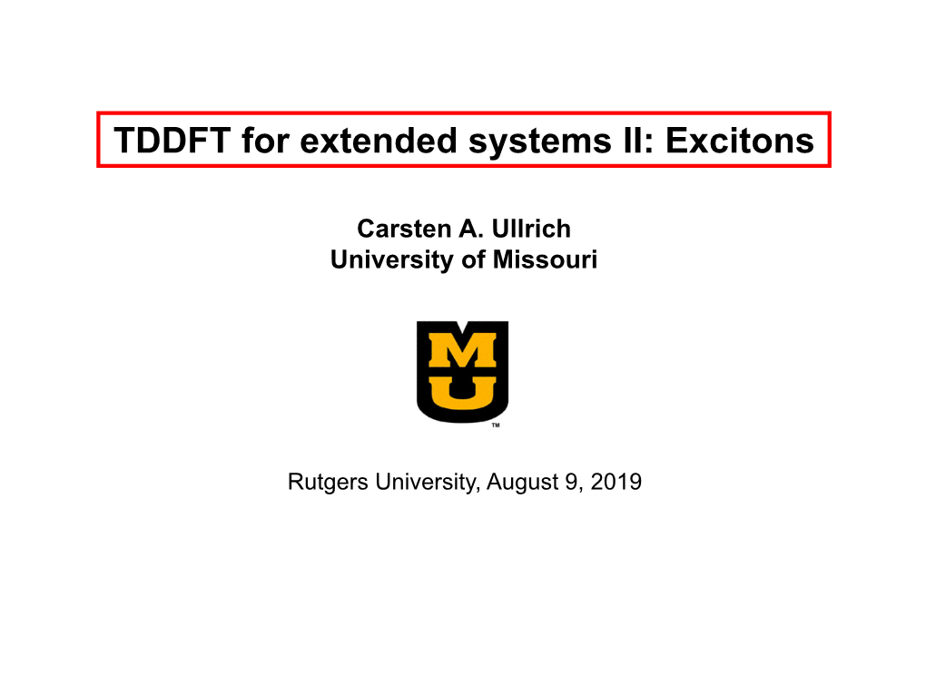 TDDFT Excitons