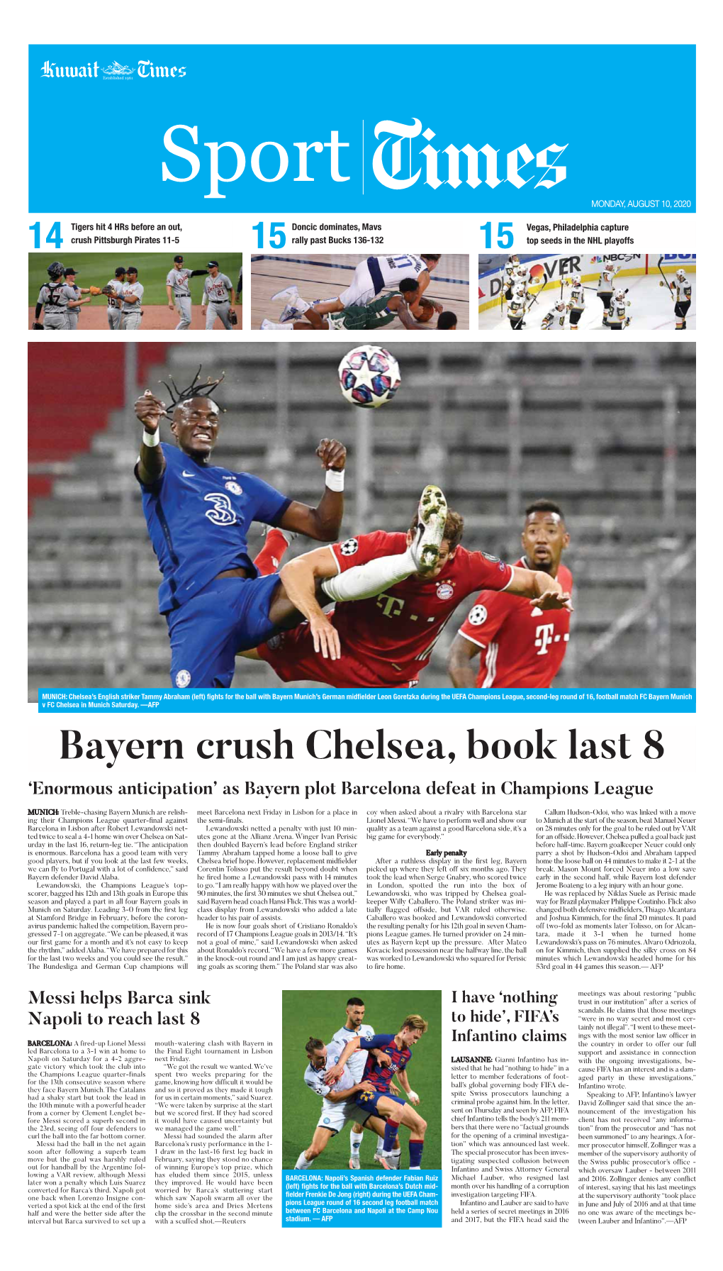 Bayern Crush Chelsea, Book Last 8 ‘Enormous Anticipation’ As Bayern Plot Barcelona Defeat in Champions League