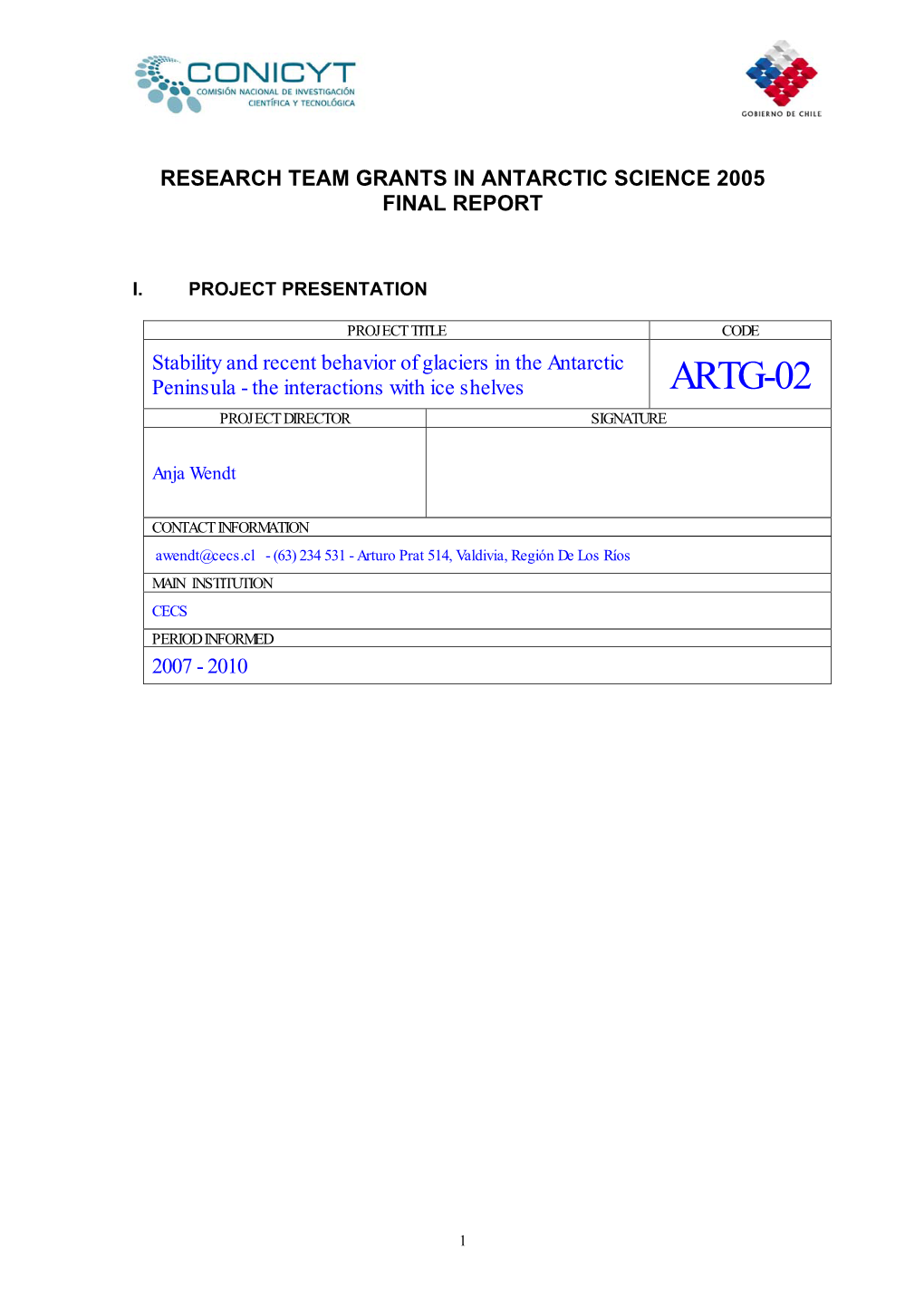 Artg-02 Project Director Signature