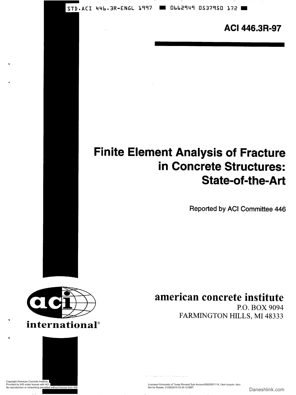 Finite EI Ernent Analysis of Fracture in Concrete Structures