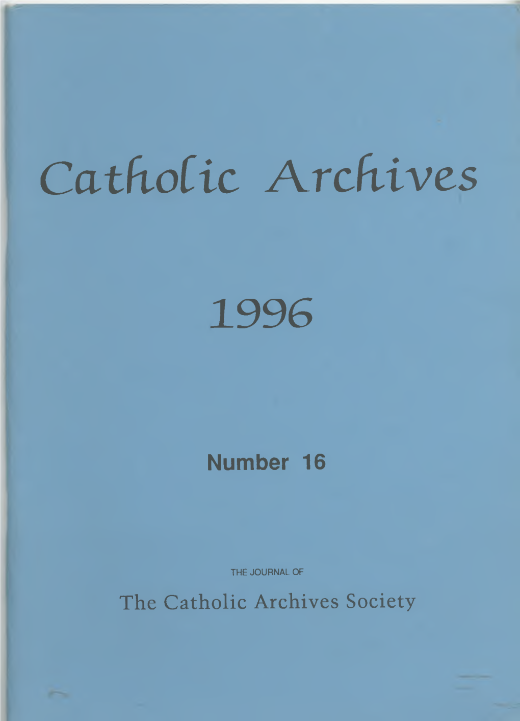 Catholic Archives 1996
