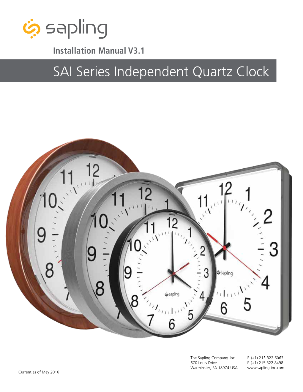 SAI Series Independent Quartz Clock