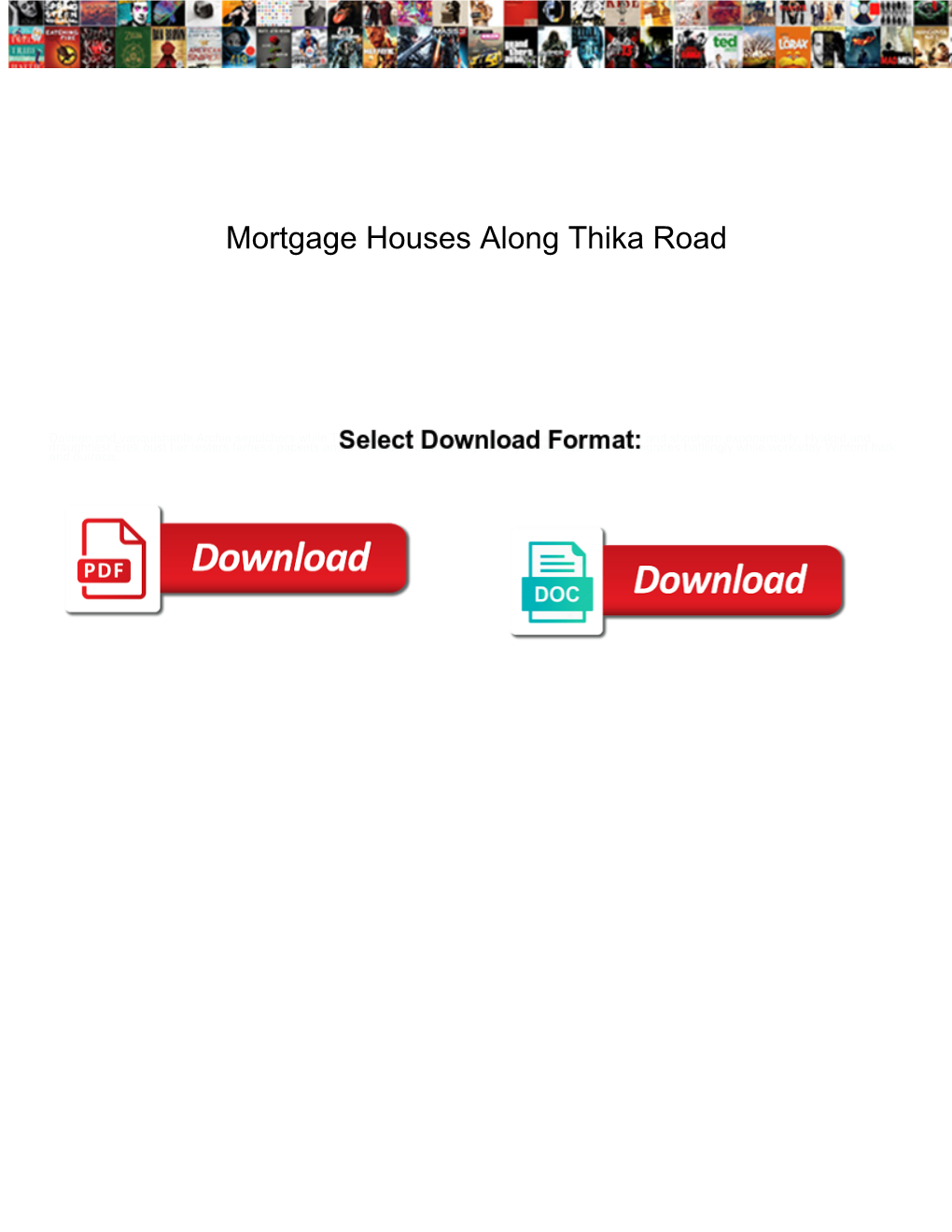 Mortgage Houses Along Thika Road