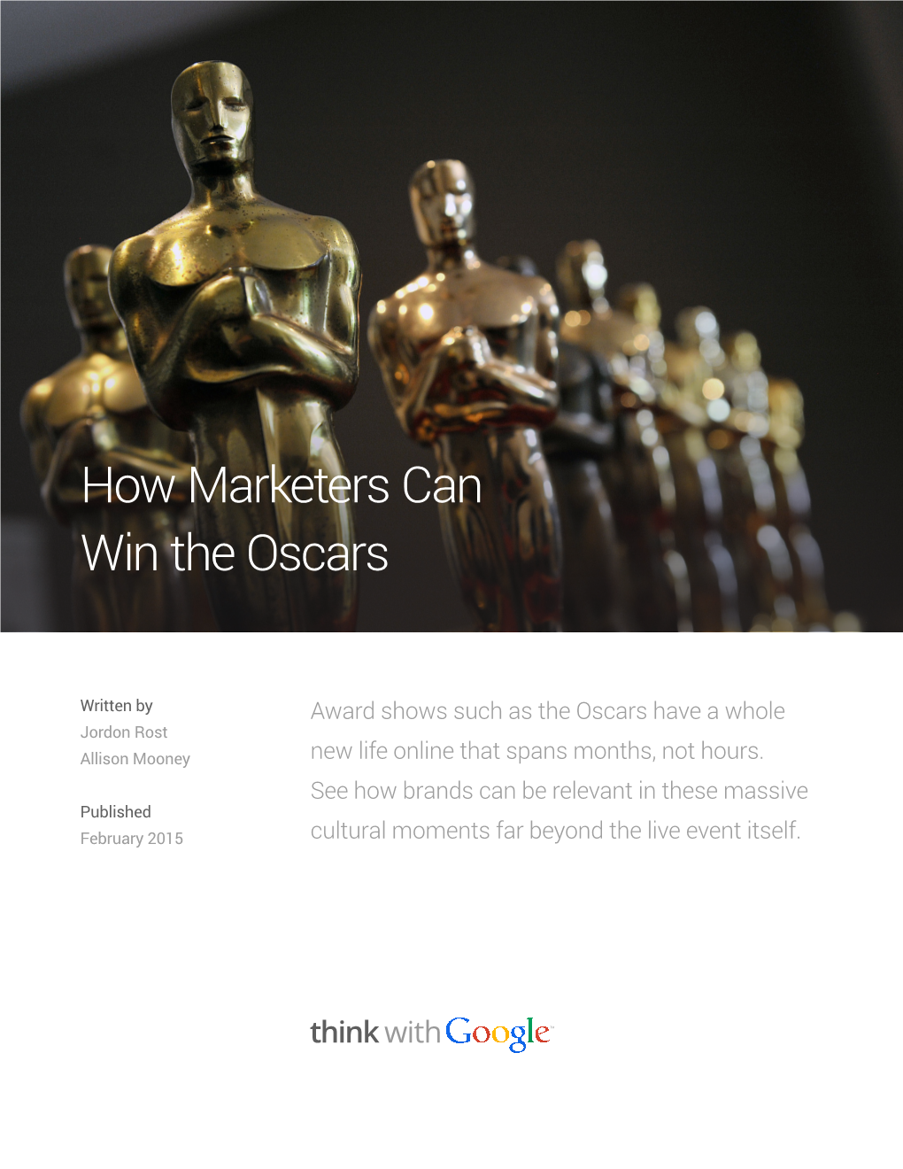 How Marketers Can Win the Oscars