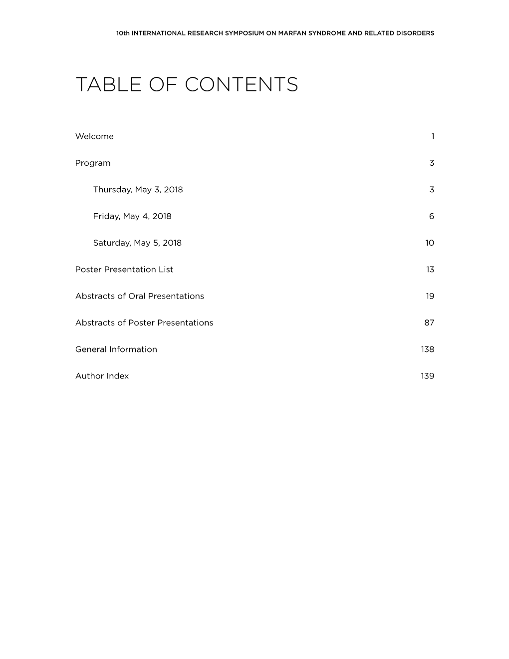 Table of Contents