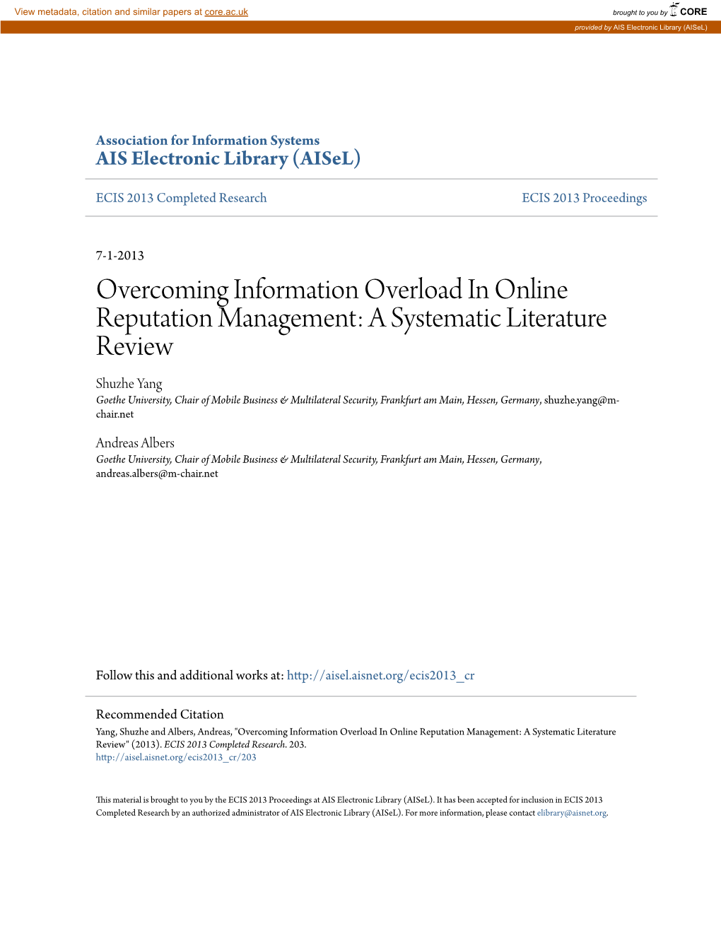 Overcoming Information Overload in Online Reputation Management: A