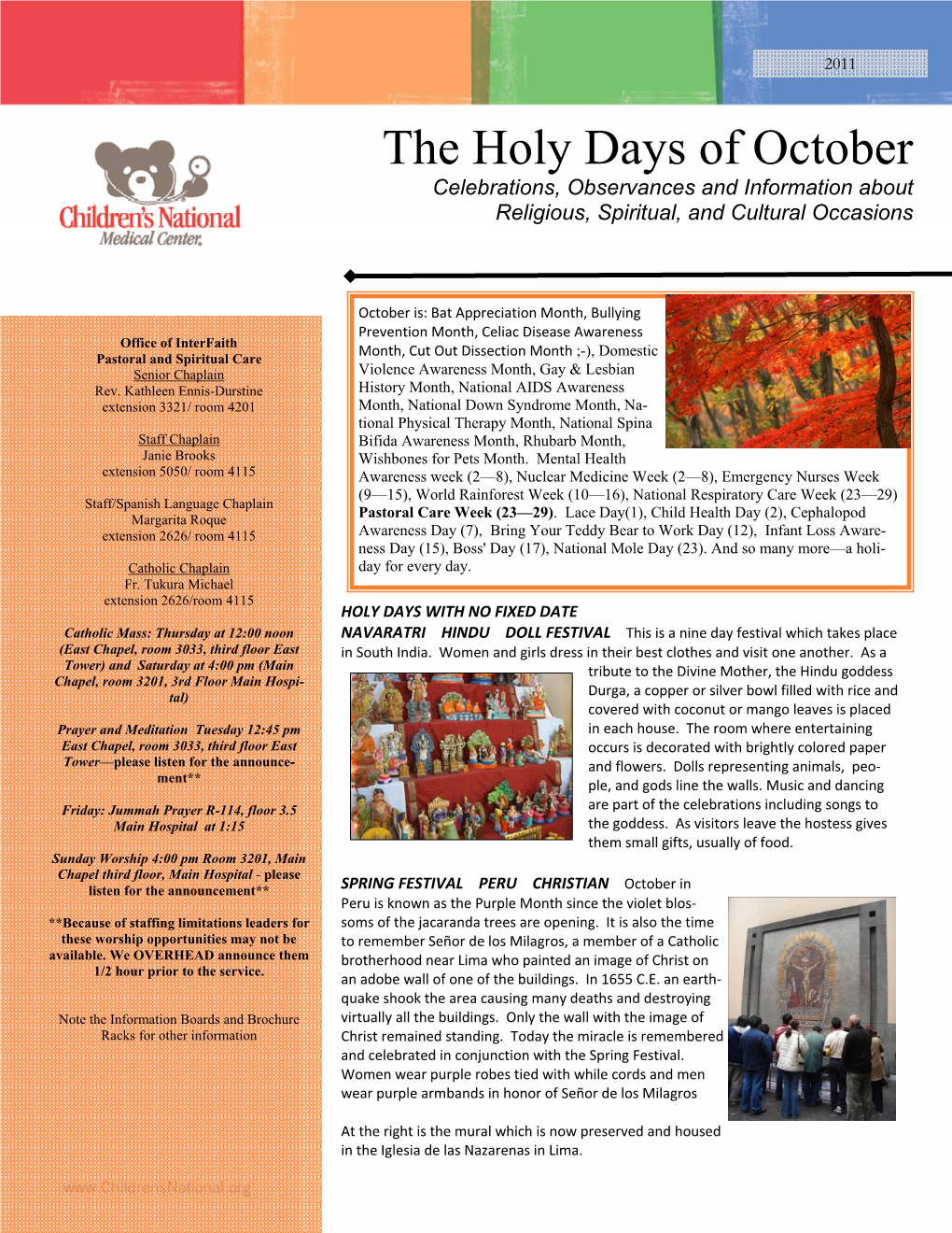 October Holy Days, Observances, and Celebrations.Pub