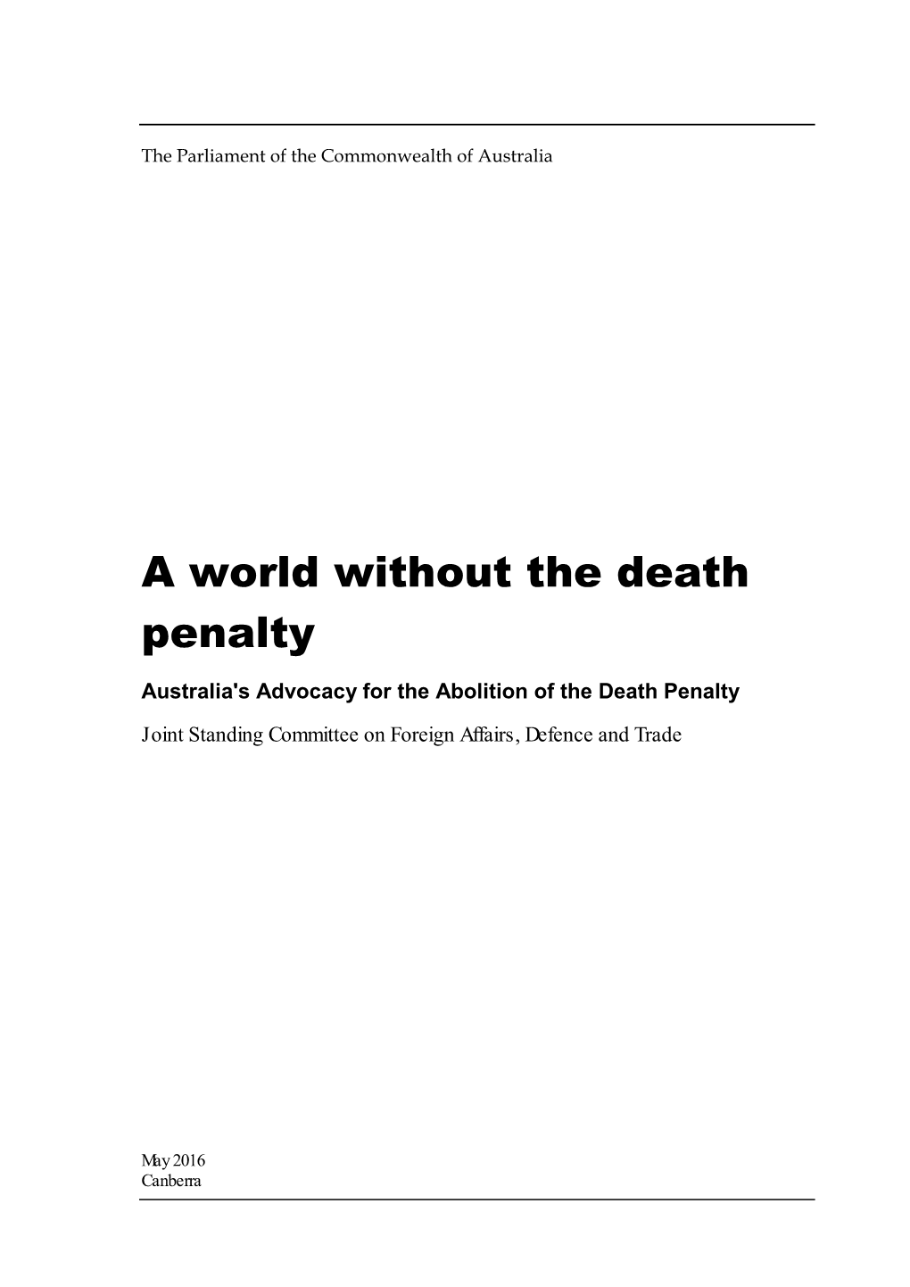 A World Without the Death Penalty