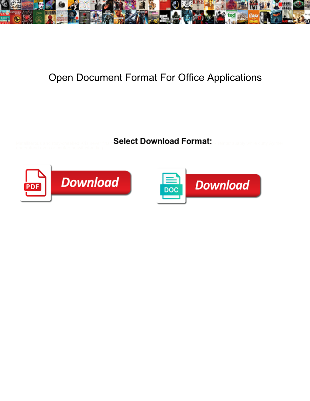 Open Document Format for Office Applications