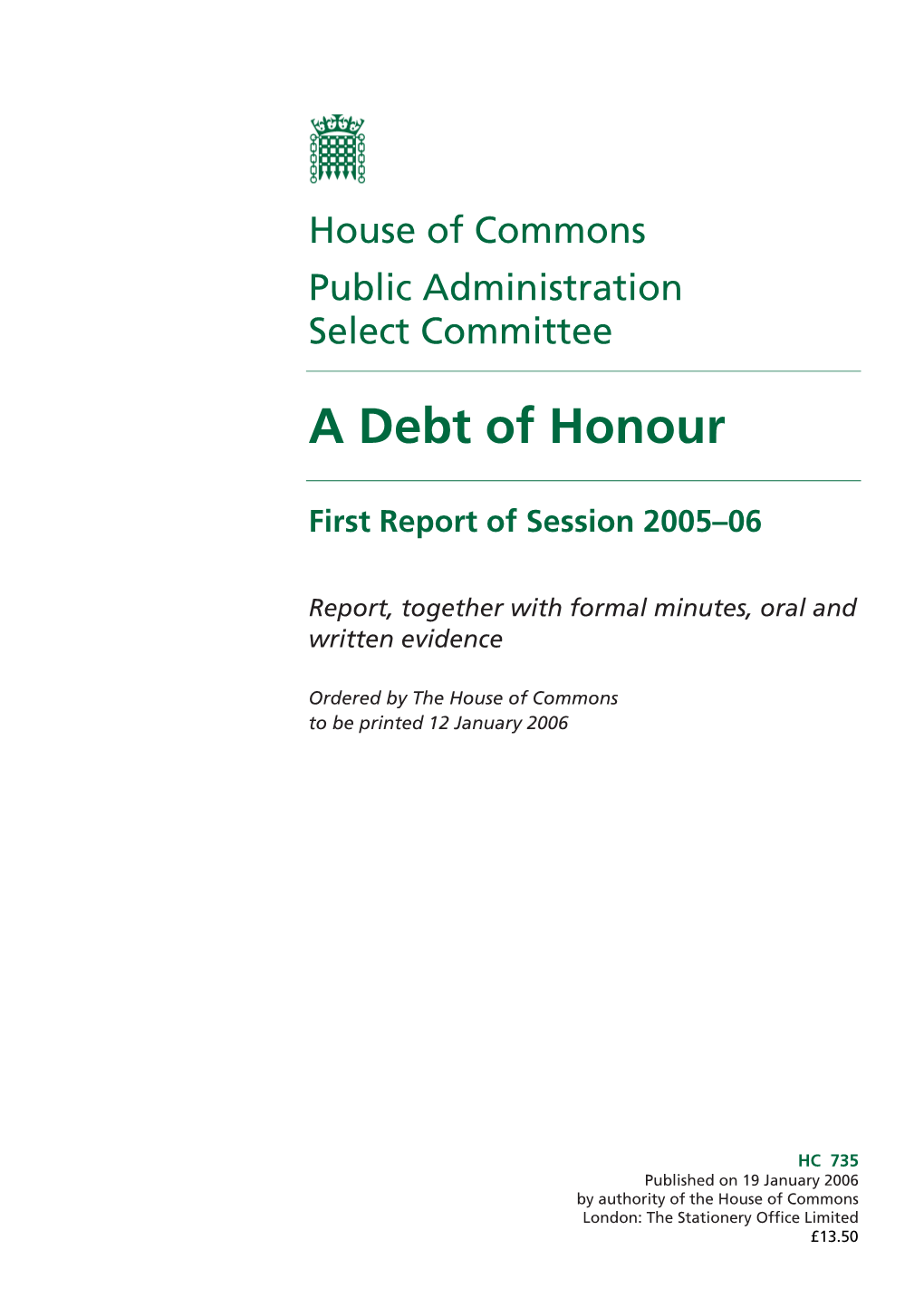 A Debt of Honour