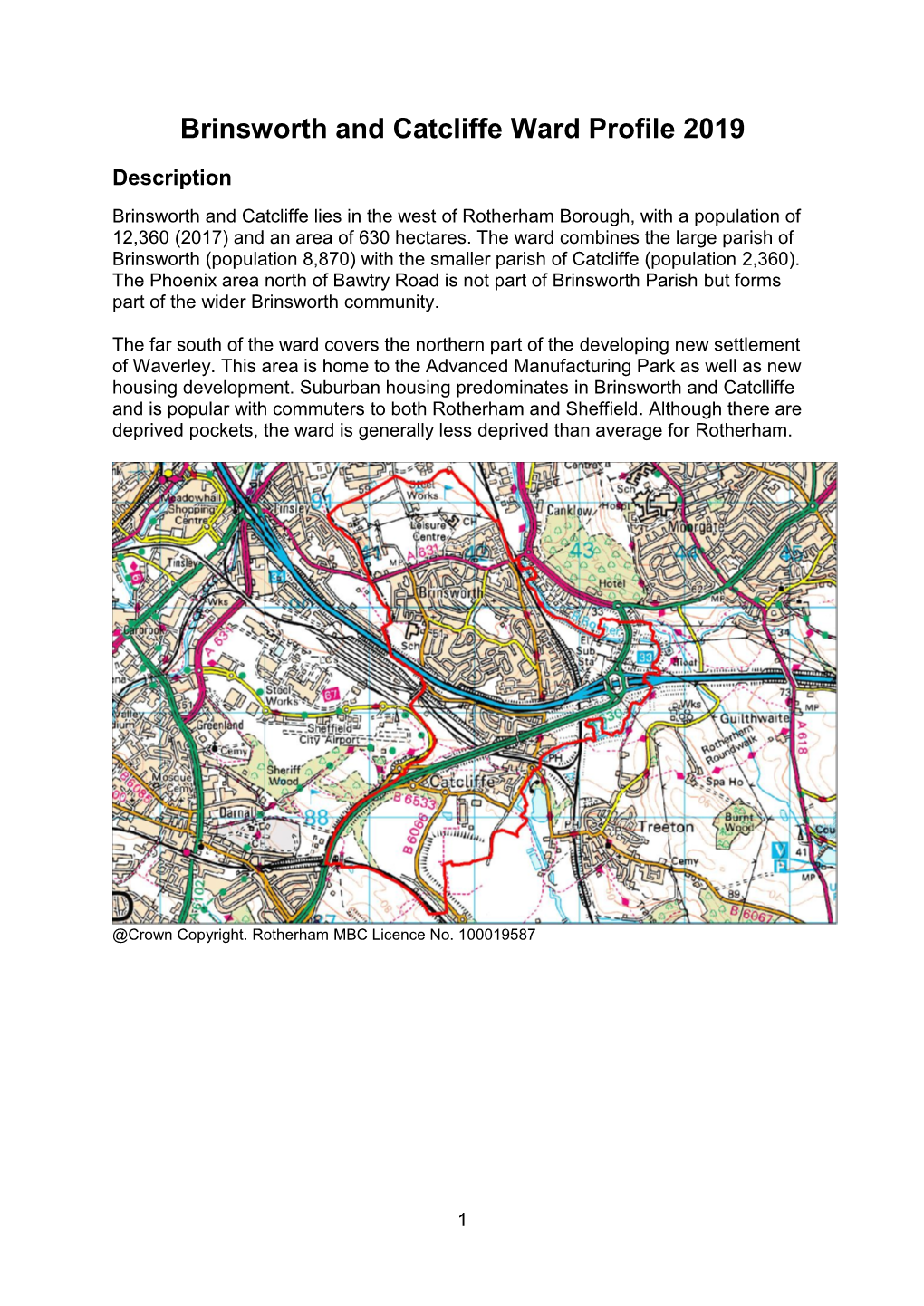 Brinsworth and Catcliffe Ward Profile 2019