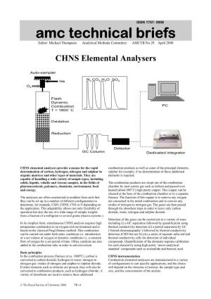 CHNS Elemental Analysers