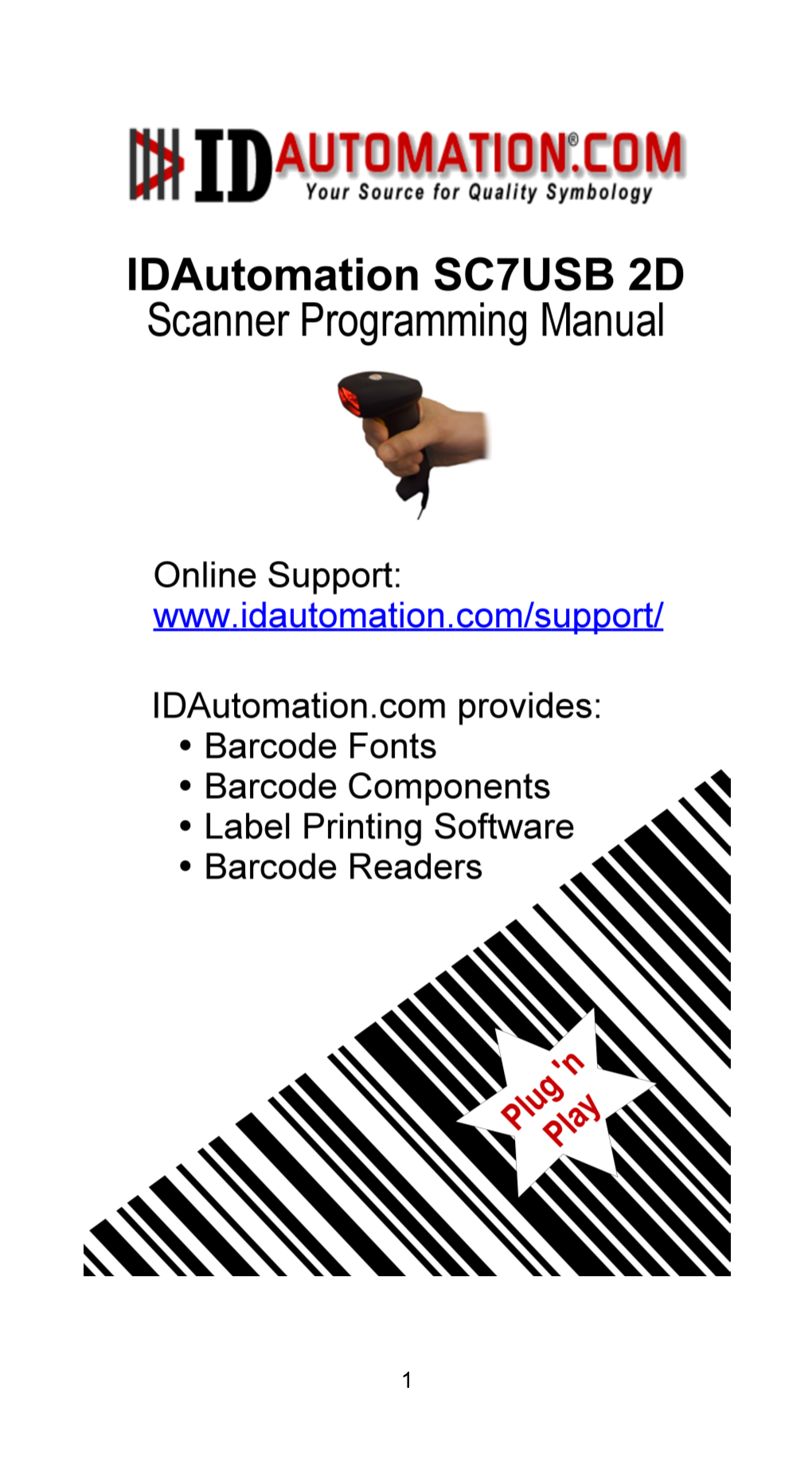 USB 2D Barcode Scanner User Manual